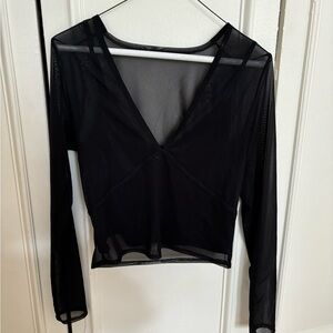 Abercrombie & Fitch Black Mesh Top